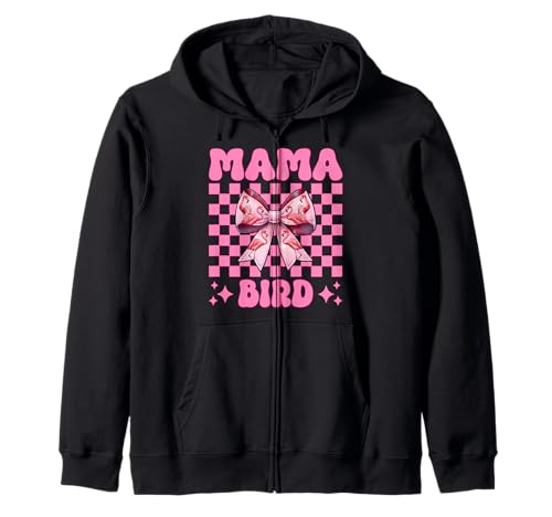 Mama Bird Flamingo Mama Muttertag Rosa Kokette Schleife Kapuzenjacke von Womens Pink Coquette Bow Flamingo Animal Gifts