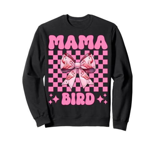 Mama Bird Flamingo Mama Muttertag Rosa Kokette Schleife Sweatshirt von Womens Pink Coquette Bow Flamingo Animal Gifts