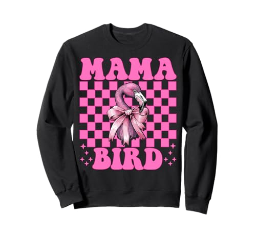 Mama Bird Flamingo Mama Muttertag Rosa Kokette Schleife Sweatshirt von Womens Pink Coquette Bow Flamingo Animal Gifts