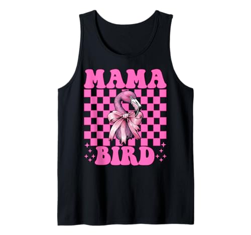 Mama Bird Flamingo Mama Muttertag Rosa Kokette Schleife Tank Top von Womens Pink Coquette Bow Flamingo Animal Gifts