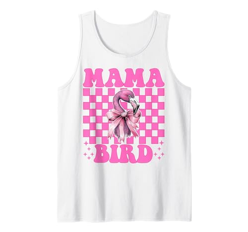 Mama Bird Flamingo Mama Muttertag Rosa Kokette Schleife Tank Top von Womens Pink Coquette Bow Flamingo Animal Gifts