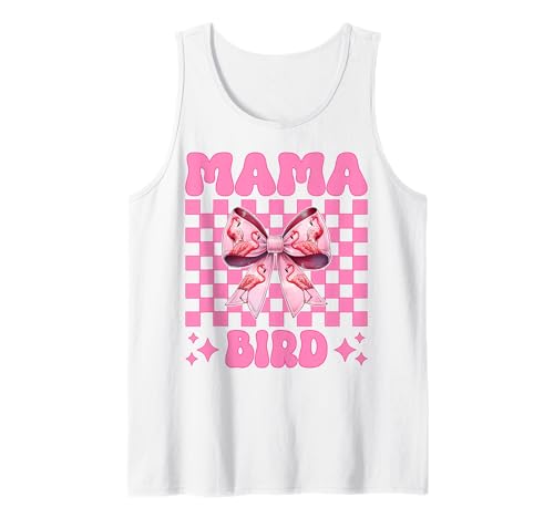 Mama Bird Flamingo Mama Muttertag Rosa Kokette Schleife Tank Top von Womens Pink Coquette Bow Flamingo Animal Gifts
