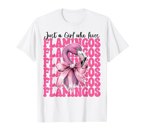 Nur EIN Mädchen, das Flamingos liebt Flamingo Girl Coquette Bow T-Shirt Nur EIN Mädchen, das Flamingos liebt Flamingo Girl Coquette Bow T-Shirt von Womens Pink Coquette Bow Flamingo Animal Gifts