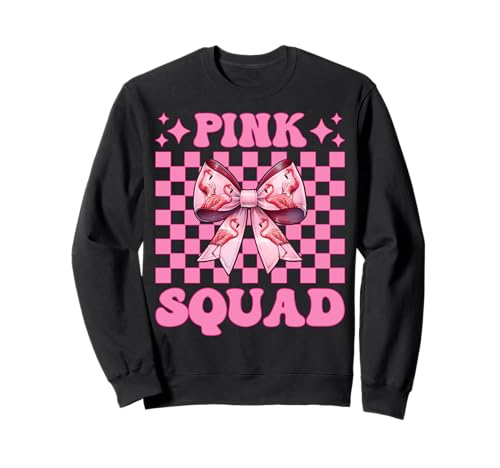 Pink Squad Flamingo Girl Mom Rosa Kokette Schleife Sweatshirt Pink Squad Flamingo Girl Mom Rosa Kokette Schleife Sweatshirt von Womens Pink Coquette Bow Flamingo Animal Gifts