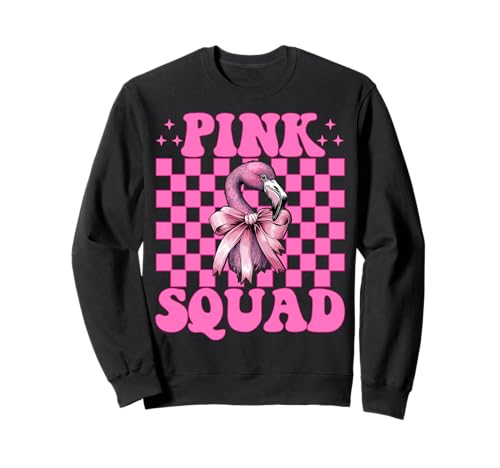 Pink Squad Flamingo Girl Mom Rosa Kokette Schleife Sweatshirt Pink Squad Flamingo Girl Mom Rosa Kokette Schleife Sweatshirt von Womens Pink Coquette Bow Flamingo Animal Gifts