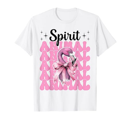 Spirit Animal Flamingo Girl Mom Rosa Kokette Schleife T-Shirt Spirit Animal Flamingo Girl Mom Rosa Kokette Schleife T-Shirt von Womens Pink Coquette Bow Flamingo Animal Gifts