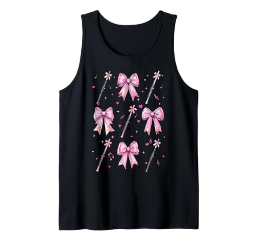 Flöteninstrument Flutist Girl Kokette Bogen Rosa Mama Tank Top Flöteninstrument Flutist Girl Kokette Bogen Rosa Mama Tank Top von Womens Pink Coquette Bow Flute Instrument Gifts