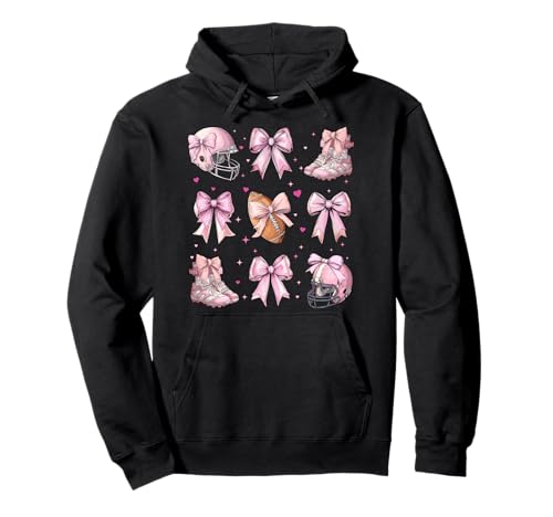 Fußball Sport Spieler Mädchen Kokette Schleife Rosa Mama Mama Pullover Hoodie Fußball Sport Spieler Mädchen Kokette Schleife Rosa Mama Mama Pullover Hoodie von Womens Pink Coquette Bow Football Sport Gifts