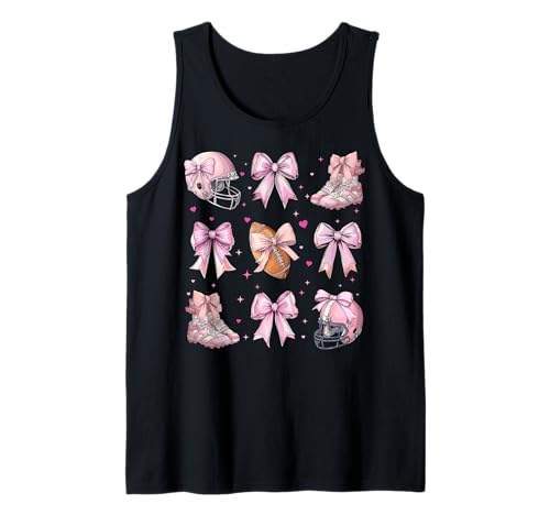 Fußball Sport Spieler Mädchen Kokette Schleife Rosa Mama Mama Tank Top Fußball Sport Spieler Mädchen Kokette Schleife Rosa Mama Mama Tank Top von Womens Pink Coquette Bow Football Sport Gifts