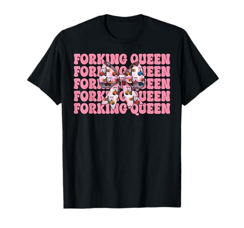 Forking Queen Gabelstaplerfahrer Gabelstaplerfahrer Mädchen Mama T-Shirt von Womens Pink Coquette Bow Forklift Operator Gifts