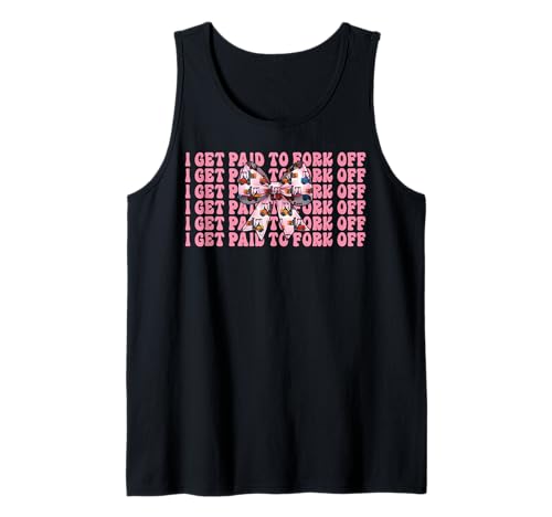 Ich werde dafür bezahlt, Gabelstaplerfahrerin, Mädchen, Mama, abzuzocken Tank Top von Womens Pink Coquette Bow Forklift Operator Gifts