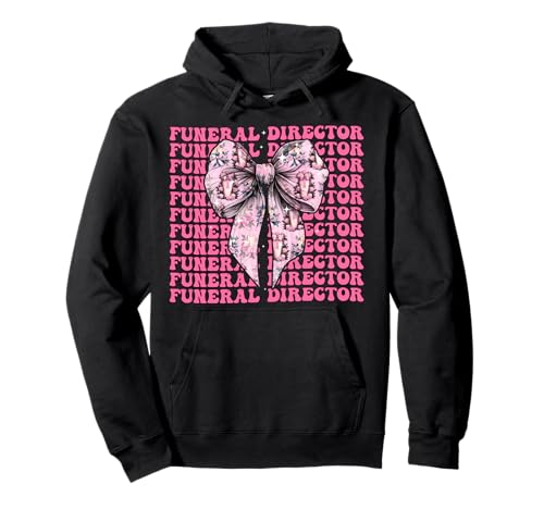 Bestattungsdirektor Last Responder Mortuary Girl Coquette Bow Pullover Hoodie von Womens Pink Coquette Bow Funeral Director Gifts