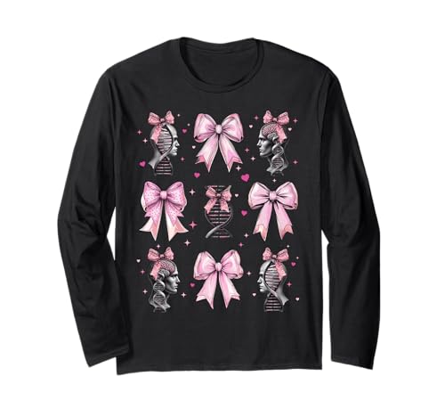 Genealogie DNA Familiengeschichte Ancestry Girl Kokette Bogen Mama Langarmshirt Genealogie DNA Familiengeschichte Ancestry Girl Kokette Bogen Mama Langarmshirt von Womens Pink Coquette Bow Genealogy Dna Gifts