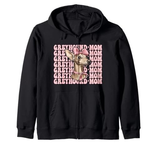 Greyhound Mom Mama Hund Muttertag Kokette Schleife Kapuzenjacke von Womens Pink Coquette Bow Greyhound Dog Gifts