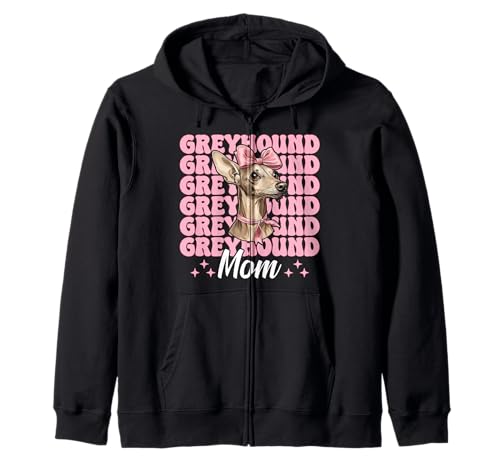 Greyhound Mom Mama Hund Muttertag Kokette Schleife Kapuzenjacke Greyhound Mom Mama Hund Muttertag Kokette Schleife Kapuzenjacke von Womens Pink Coquette Bow Greyhound Dog Gifts