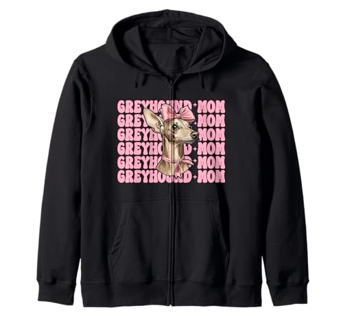 Greyhound Mom Mama Hund Muttertag Kokette Schleife Kapuzenjacke von Womens Pink Coquette Bow Greyhound Dog Gifts