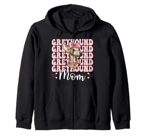 Greyhound Mom Mama Hund Muttertag Kokette Schleife Kapuzenjacke von Womens Pink Coquette Bow Greyhound Dog Gifts