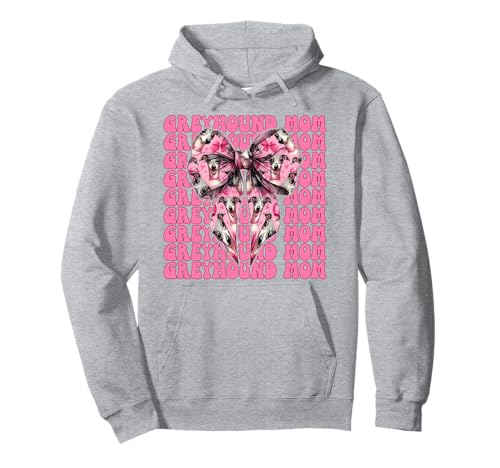 Greyhound Mom Mama Hund Muttertag Kokette Schleife Pullover Hoodie Greyhound Mom Mama Hund Muttertag Kokette Schleife Pullover Hoodie von Womens Pink Coquette Bow Greyhound Dog Gifts