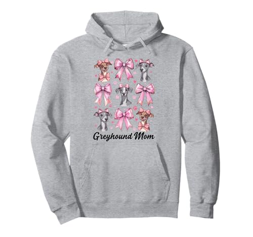Greyhound Mom Mama Hund Muttertag Kokette Schleife Pullover Hoodie von Womens Pink Coquette Bow Greyhound Dog Gifts