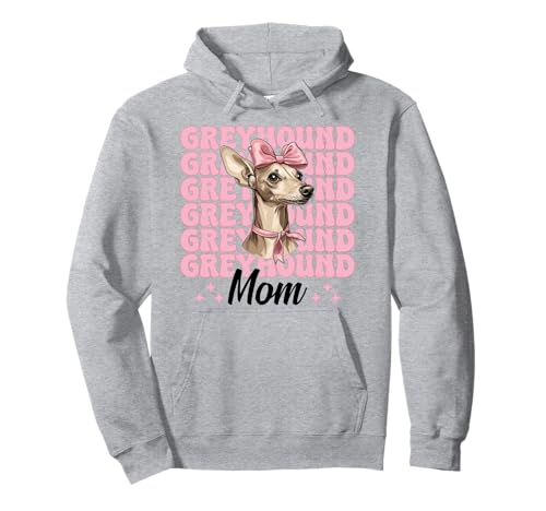 Greyhound Mom Mama Hund Muttertag Kokette Schleife Pullover Hoodie Greyhound Mom Mama Hund Muttertag Kokette Schleife Pullover Hoodie von Womens Pink Coquette Bow Greyhound Dog Gifts
