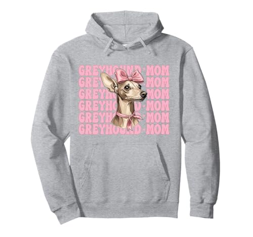 Greyhound Mom Mama Hund Muttertag Kokette Schleife Pullover Hoodie von Womens Pink Coquette Bow Greyhound Dog Gifts