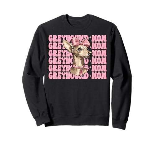 Greyhound Mom Mama Hund Muttertag Kokette Schleife Sweatshirt Greyhound Mom Mama Hund Muttertag Kokette Schleife Sweatshirt von Womens Pink Coquette Bow Greyhound Dog Gifts
