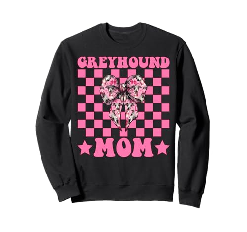 Greyhound Mom Mama Hund Muttertag Kokette Schleife Sweatshirt von Womens Pink Coquette Bow Greyhound Dog Gifts