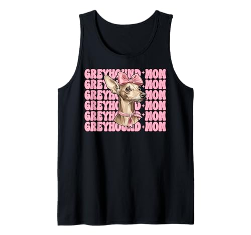 Greyhound Mom Mama Hund Muttertag Kokette Schleife Tank Top Greyhound Mom Mama Hund Muttertag Kokette Schleife Tank Top von Womens Pink Coquette Bow Greyhound Dog Gifts