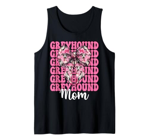 Greyhound Mom Mama Hund Muttertag Kokette Schleife Tank Top Greyhound Mom Mama Hund Muttertag Kokette Schleife Tank Top von Womens Pink Coquette Bow Greyhound Dog Gifts
