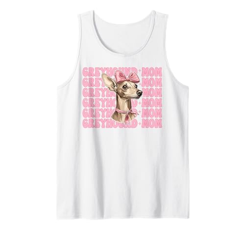 Greyhound Mom Mama Hund Muttertag Kokette Schleife Tank Top Greyhound Mom Mama Hund Muttertag Kokette Schleife Tank Top von Womens Pink Coquette Bow Greyhound Dog Gifts