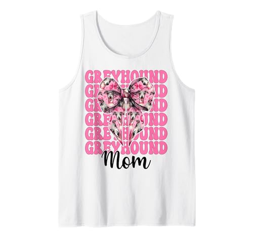 Greyhound Mom Mama Hund Muttertag Kokette Schleife Tank Top Greyhound Mom Mama Hund Muttertag Kokette Schleife Tank Top von Womens Pink Coquette Bow Greyhound Dog Gifts