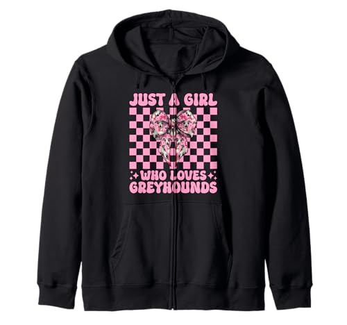 Just A Girl Who Loves Greyhounds Windhund Kokette Schleife Kapuzenjacke Just A Girl Who Loves Greyhounds Windhund Kokette Schleife Kapuzenjacke von Womens Pink Coquette Bow Greyhound Dog Gifts