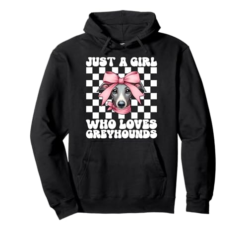 Just A Girl Who Loves Greyhounds Windhund Kokette Schleife Pullover Hoodie Just A Girl Who Loves Greyhounds Windhund Kokette Schleife Pullover Hoodie von Womens Pink Coquette Bow Greyhound Dog Gifts