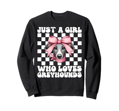 Just A Girl Who Loves Greyhounds Windhund Kokette Schleife Sweatshirt Just A Girl Who Loves Greyhounds Windhund Kokette Schleife Sweatshirt von Womens Pink Coquette Bow Greyhound Dog Gifts