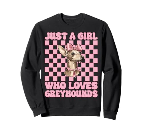 Just A Girl Who Loves Greyhounds Windhund Kokette Schleife Sweatshirt Just A Girl Who Loves Greyhounds Windhund Kokette Schleife Sweatshirt von Womens Pink Coquette Bow Greyhound Dog Gifts