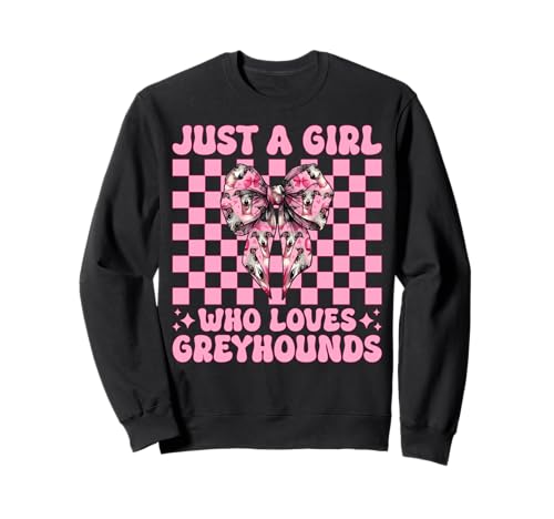 Just A Girl Who Loves Greyhounds Windhund Kokette Schleife Sweatshirt Just A Girl Who Loves Greyhounds Windhund Kokette Schleife Sweatshirt von Womens Pink Coquette Bow Greyhound Dog Gifts