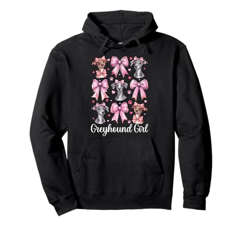 Windhund Mädchen Rosa Kokette Schleife Pullover Hoodie Windhund Mädchen Rosa Kokette Schleife Pullover Hoodie von Womens Pink Coquette Bow Greyhound Dog Gifts