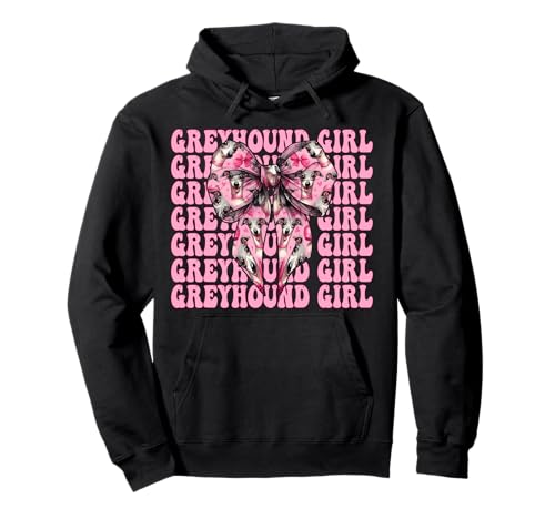 Windhund Mädchen Rosa Kokette Schleife Pullover Hoodie Windhund Mädchen Rosa Kokette Schleife Pullover Hoodie von Womens Pink Coquette Bow Greyhound Dog Gifts