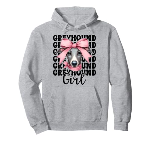 Windhund Mädchen Rosa Kokette Schleife Pullover Hoodie Windhund Mädchen Rosa Kokette Schleife Pullover Hoodie von Womens Pink Coquette Bow Greyhound Dog Gifts