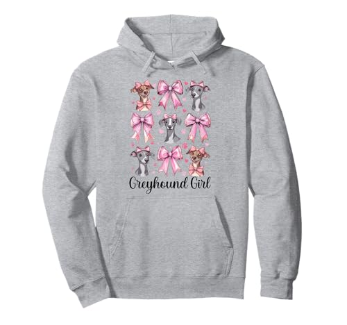 Windhund Mädchen Rosa Kokette Schleife Pullover Hoodie Windhund Mädchen Rosa Kokette Schleife Pullover Hoodie von Womens Pink Coquette Bow Greyhound Dog Gifts
