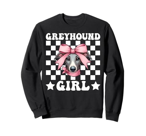 Windhund Mädchen Rosa Kokette Schleife Sweatshirt Windhund Mädchen Rosa Kokette Schleife Sweatshirt von Womens Pink Coquette Bow Greyhound Dog Gifts