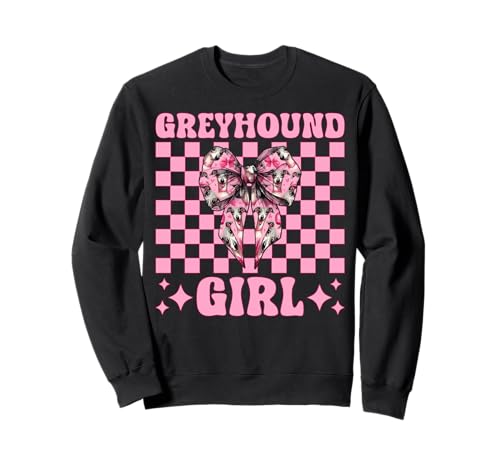 Windhund Mädchen Rosa Kokette Schleife Sweatshirt Windhund Mädchen Rosa Kokette Schleife Sweatshirt von Womens Pink Coquette Bow Greyhound Dog Gifts
