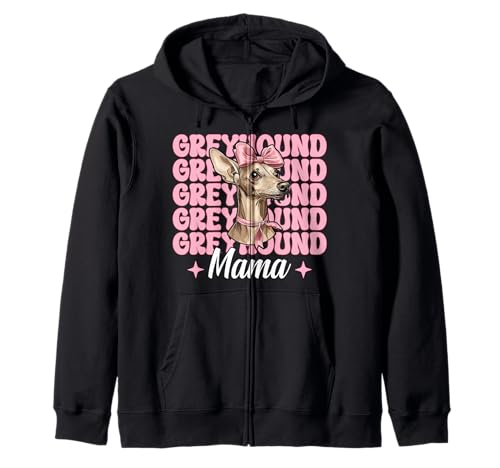 Windhund Mama Mama Hund Muttertag Kokette Schleife Kapuzenjacke von Womens Pink Coquette Bow Greyhound Dog Gifts