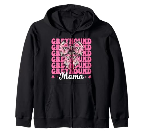 Windhund Mama Mama Hund Muttertag Kokette Schleife Kapuzenjacke von Womens Pink Coquette Bow Greyhound Dog Gifts