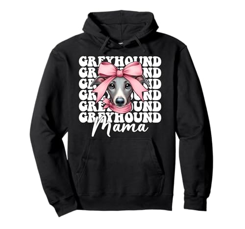Windhund Mama Mama Hund Muttertag Kokette Schleife Pullover Hoodie von Womens Pink Coquette Bow Greyhound Dog Gifts