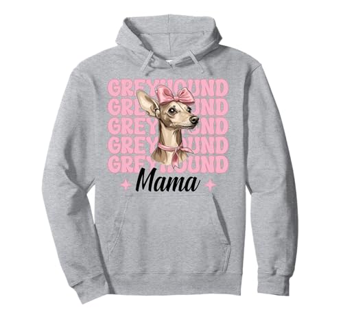 Windhund Mama Mama Hund Muttertag Kokette Schleife Pullover Hoodie von Womens Pink Coquette Bow Greyhound Dog Gifts