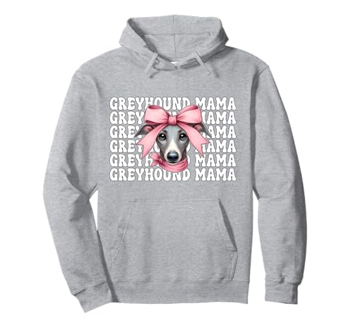 Windhund Mama Mama Hund Muttertag Kokette Schleife Pullover Hoodie von Womens Pink Coquette Bow Greyhound Dog Gifts