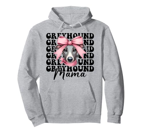 Windhund Mama Mama Hund Muttertag Kokette Schleife Pullover Hoodie von Womens Pink Coquette Bow Greyhound Dog Gifts