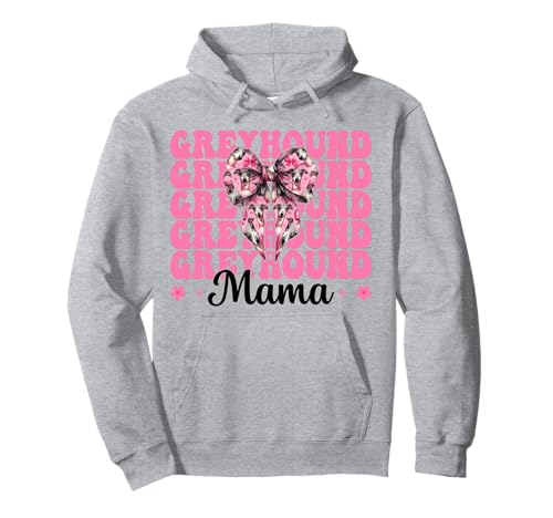 Windhund Mama Mama Hund Muttertag Kokette Schleife Pullover Hoodie von Womens Pink Coquette Bow Greyhound Dog Gifts