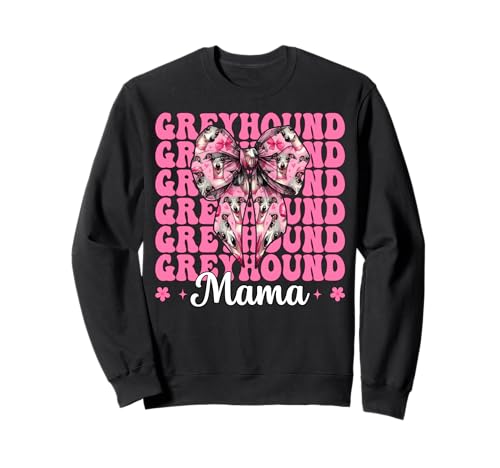 Windhund Mama Mama Hund Muttertag Kokette Schleife Sweatshirt von Womens Pink Coquette Bow Greyhound Dog Gifts